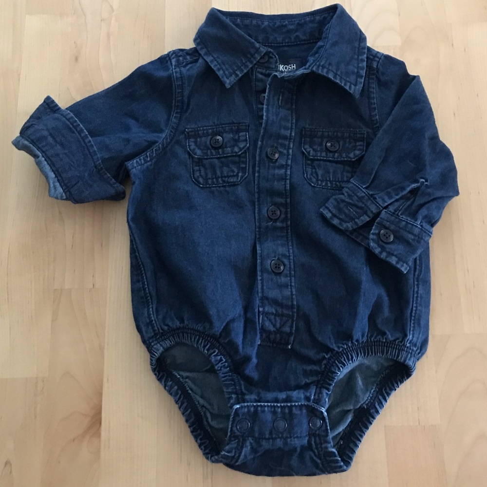 OshKosh denim shirt bodysuit